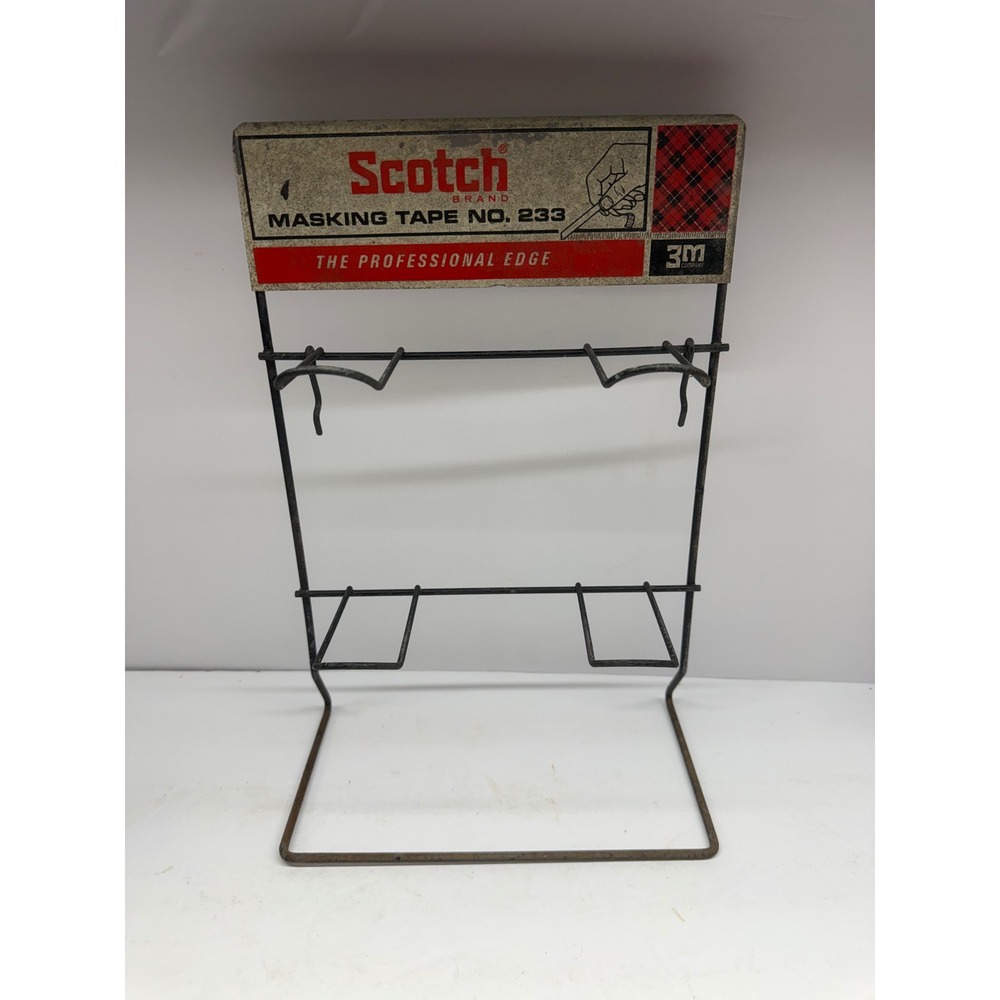 Vintage Scotch Masking Tape No 233 Metal Display Rack 3M Advertising Sign Stand